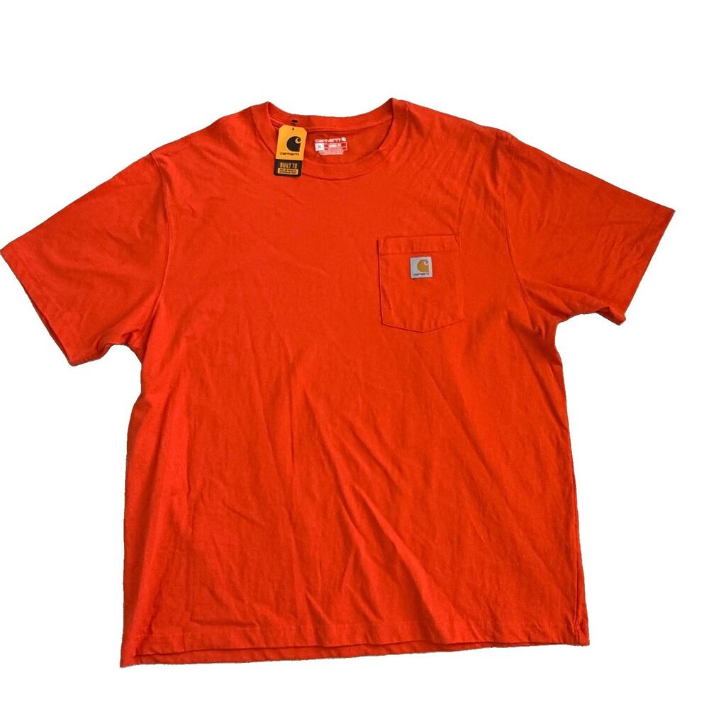 NWT Carhartt Loose Fit Heavyweight Short-Sleeve K87 Orange T-Shirt Shirt XL NEW